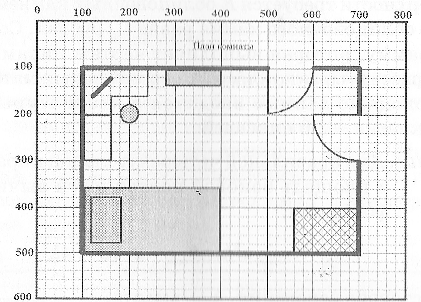 План детской комнаты с мебелью вид сверху рисунок для школьников